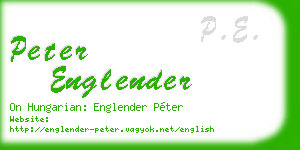 peter englender business card